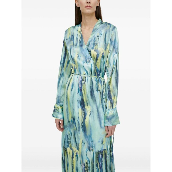 ゲタス レディース ワンピース トップス Walerygz tie-waist maxi dress Blue|asty