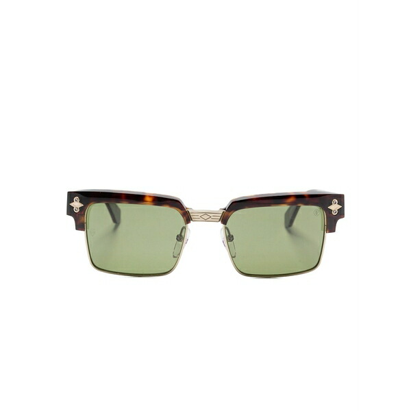 エトニアバルセロナ メンズ サングラス・アイウェア アクセサリー Engraved geometric sunglasses Brown｜asty