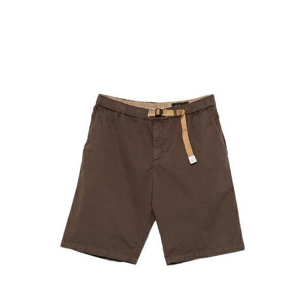 白いこと真砂 メンズ 心地好いズボン下 ボトムス Kevin nf belted elasticated-waist shorts Brown