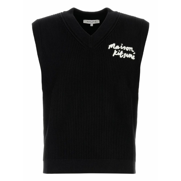住みか 稲荷 メンズ カットソー トップス Ribbed sleeveless vest Black