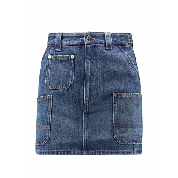 ジバンシー レディース スコート ボトムス Patch-pocket denim skirt Blue