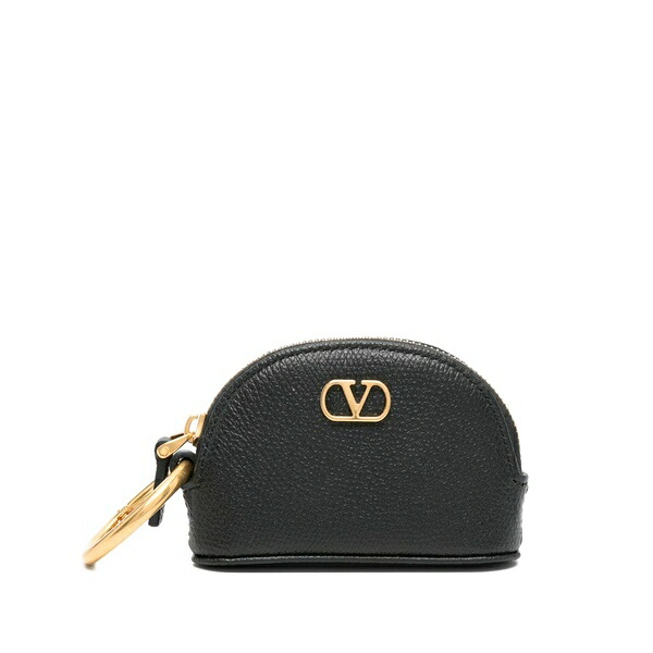 ヴァレンティノ ガラヴァーニ レディース 金入れ 付属物 Half-moon keyring purse Black