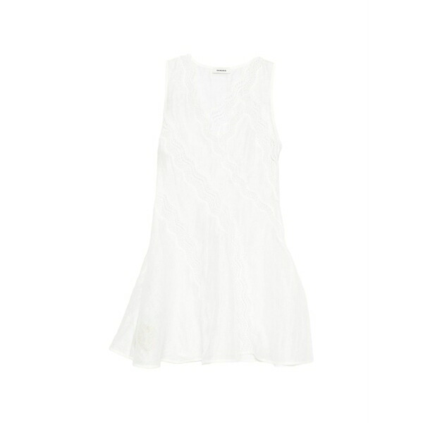 真砂ロ レディース 衣装 トップス Lace-band mini dress White