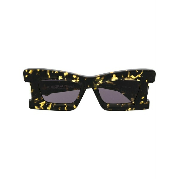 クボラウム メンズ サングラス・アイウェア 付属物 R2 rectangle-frame sunglasses Black