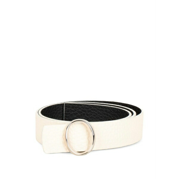 オルチアーニ レディース 三尺帯 添え物 Pebbled-texture double belt White