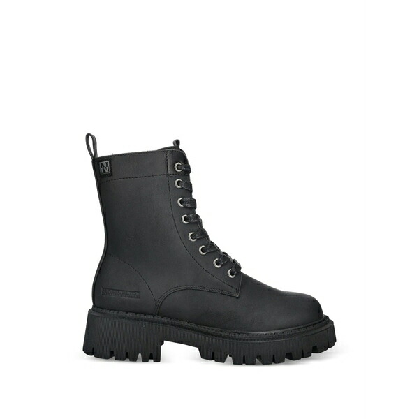 ナパピリ レディース ブーツ シューズ Lace-up lug-sole boots Black