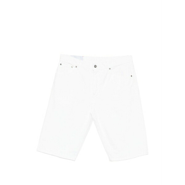 ドンダップ メンズ 心地好いズボン下 ボトムス Logo-patch five-pocket shorts White