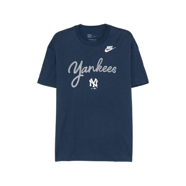 ナイキ メンズ ティーシャツ トップス X mlb new york yankees logo-print t-shirt Blue