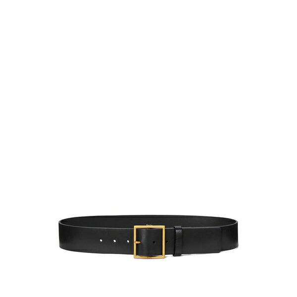 ラルフローレン レディース ベルト アクセサリー Leather belt Black｜asty 72,490円