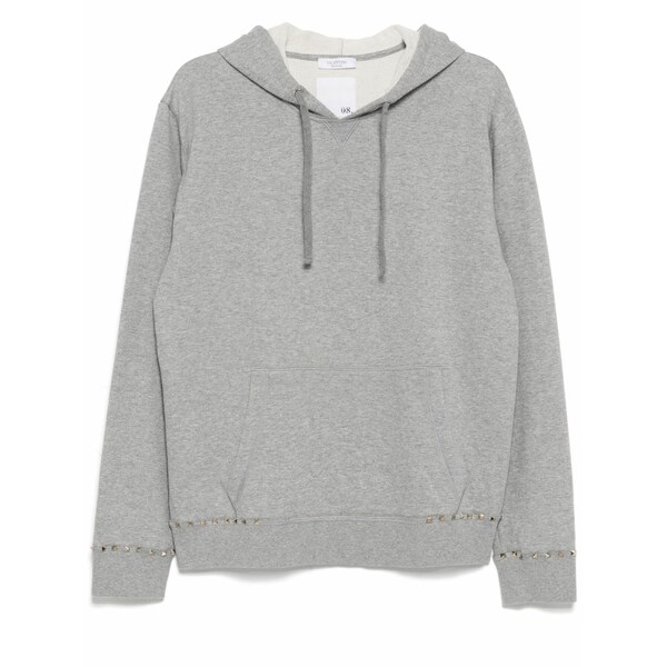 ヴァレンティノ ガラヴァーニ メンズ パーカー・スウェットシャツ アウター Rockstud detailing hoodie  Grey