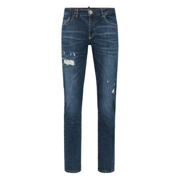 フィリップ飾り気の無い メンズ ジーンズズボン下 ボトムス Straight jeans Blue