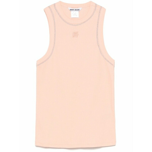 ダナ キャラン ニューヨーク州 レディース カットソー トップス Stud-detailing tank top Orange