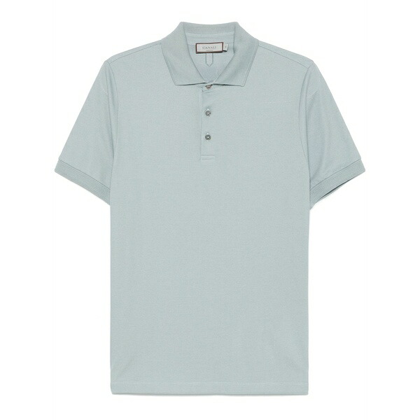 カナーリ メンズ スポーツシャツ トップス Cotton polo shirt Blue