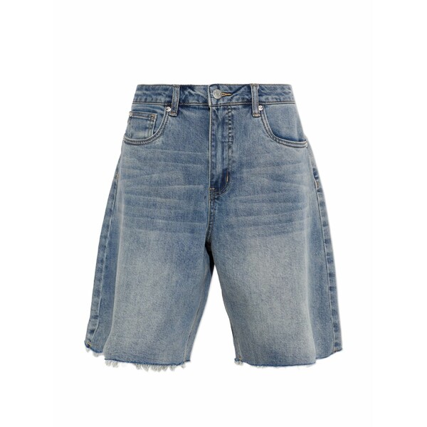 ゲタス レディース 心地よいズボン下 ボトムス Gznoma raw-cut denim shorts Blue