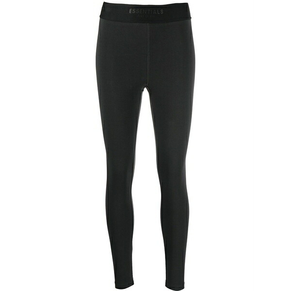 エフオージーエッセンシャルズ レディース 心地よいズボン下 ボトムス Logo-waistband leggings Black