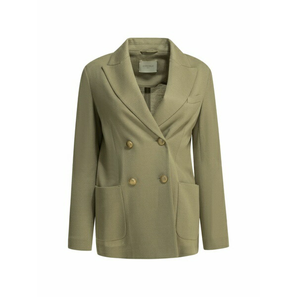 チルコロ1901 レディース 上衣＆上衣 アウター Double-breasted peak-lapel blazer Green