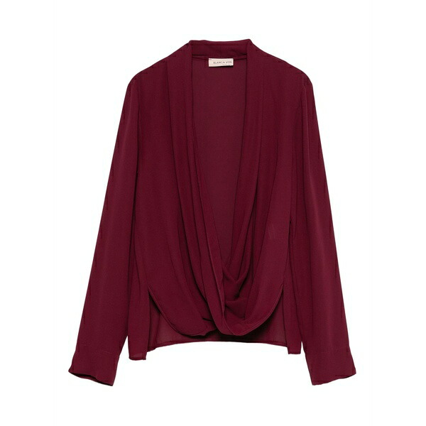 ブランカ ヴィータ レディース プルオーバー トップス Draped-neckline top Red