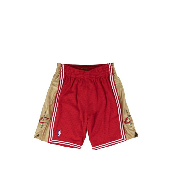ミッチェル\u0026ネス メンズ 心地好いズボン下 ボトムス Nba panelled logo shorts Red
