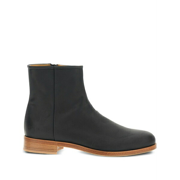 コモン・プロジェクツ メンズ ブーツ シューズ Zip-detail leather boots Black