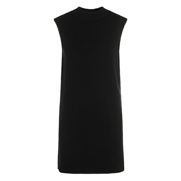 ジル・サンダー レディース 厚地の外套 アウター Sleeveless knitted vest Black