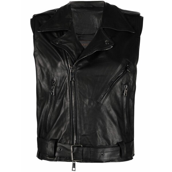 ジョルジオ ブラット レディース ジャケット＆ブルゾン アウター Leather biker jacket Black｜asty