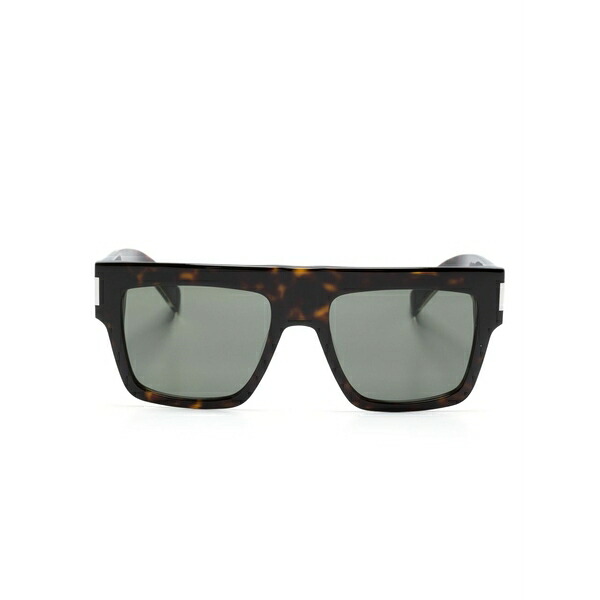 サンローラン アイウェア メンズ サングラス・アイウェア 付属物 Tortoiseshell-effect wellington-frame sunglasses Brown