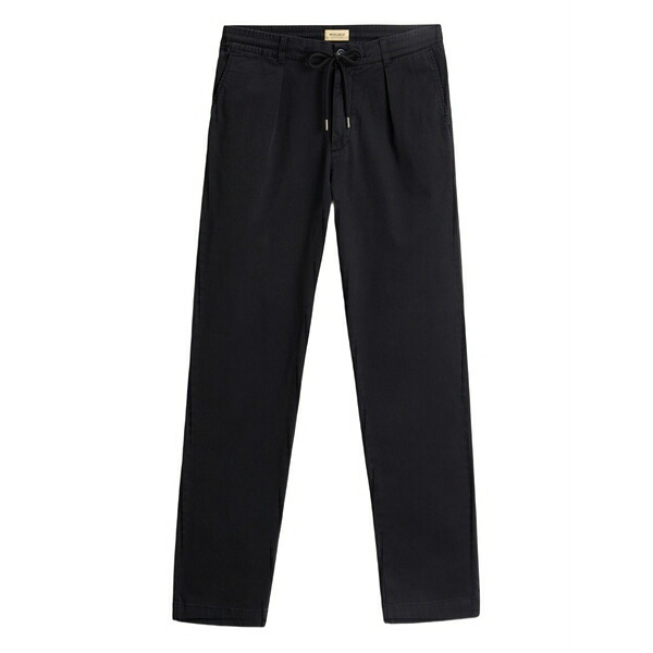 羊毛 一財産 メンズ 心地よいズボン下 ボトムス Pleated trousers Black