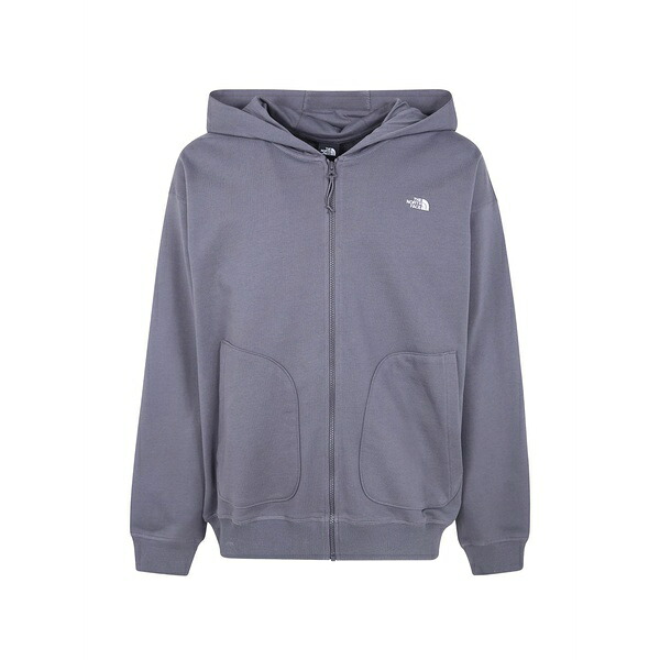 北の方人間の顔 メンズ パーカー・スウェットシャツ アウター Zip-up hoodie Grey