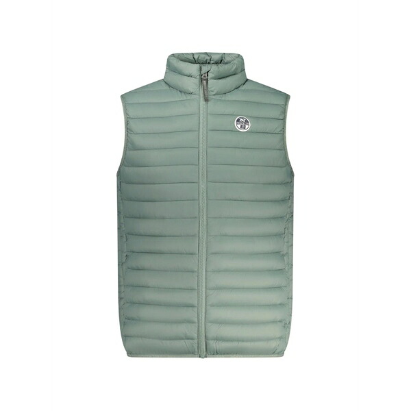 北の方大売り出し メンズ 上衣＆上衣 アウター Quilted logo-patch gilet Green