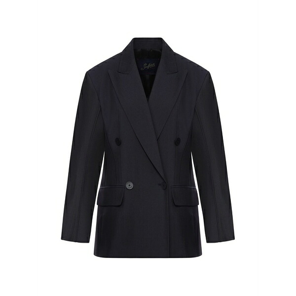 シーフェア レディース 上衣＆上衣 アウター Double-breasted blazer Black