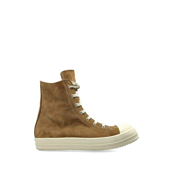 リックオウエンス メンズ スニーカー シューズ Temple lace-up zip sneakers Brown