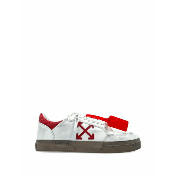 象牙色 レディース スニーカー シューズ Arrow textured leather sneakers White