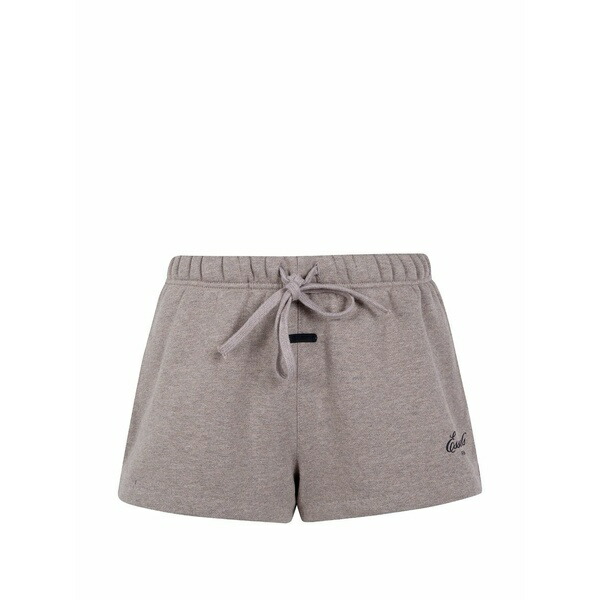 エフオージーエッセンシャルズ レディース 心地よいズボン下 ボトムス Essentials logo-print shorts Grey