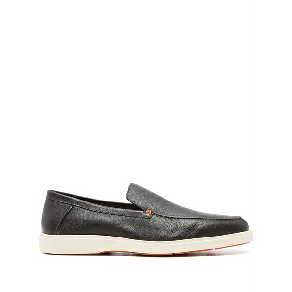 サントーニ メンズ スリッポン・ローファー シューズ Leather loafers Brown