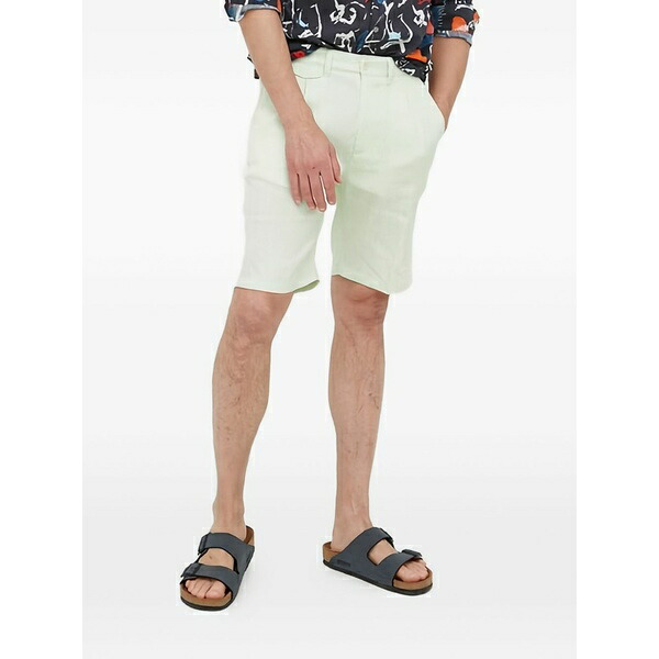 素っ気ない玉蜀黍 メンズ 心地よいズボン下 ボトムス Pocket-detail shorts Green