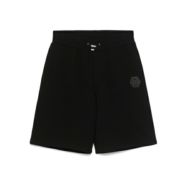 フィリップ飾り気の無い メンズ 心地好いズボン下 ボトムス Logo-print track pants Black