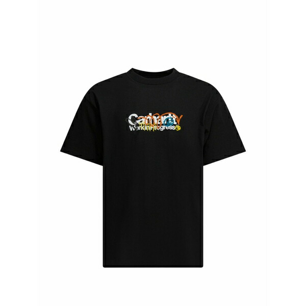鉄道車両ハート型 メンズ ティーシャツ トップス Graphic-print t-shirt Black