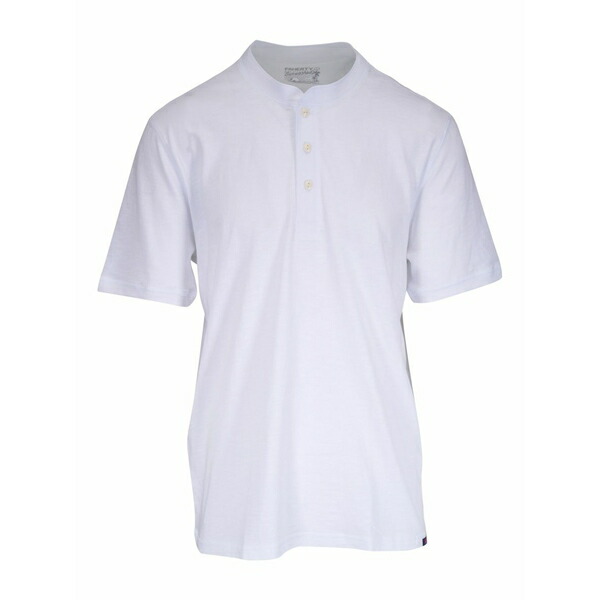 ファエティ メンズ ティーシャツ トップス Cotton henley t-shirt White