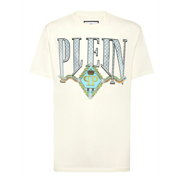 フィリップ飾り気の無い メンズ プルオーバー トップス Cotton t-shirt White