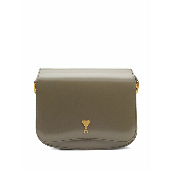 意中の女 メンズ ショルダーバッグ 御徒面子  paris paris glazed-leather bag Grey