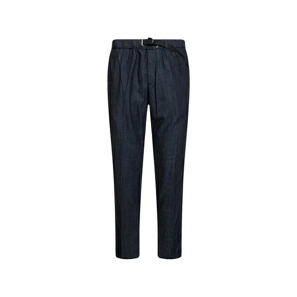 白いこと真砂 メンズ 心地好いズボン下 ボトムス Belted trousers Blue