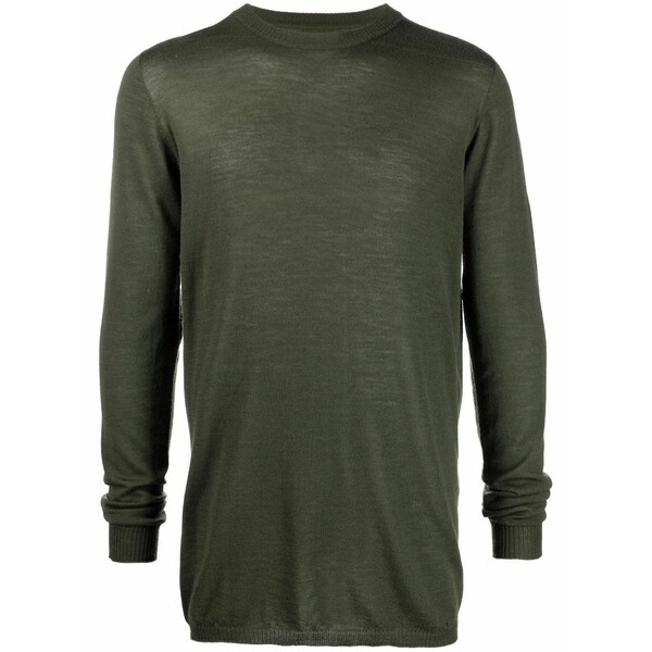 リックオウエンス メンズ 編み物\u0026ティーシャツ アウター Fine-knit wool jumper  Green