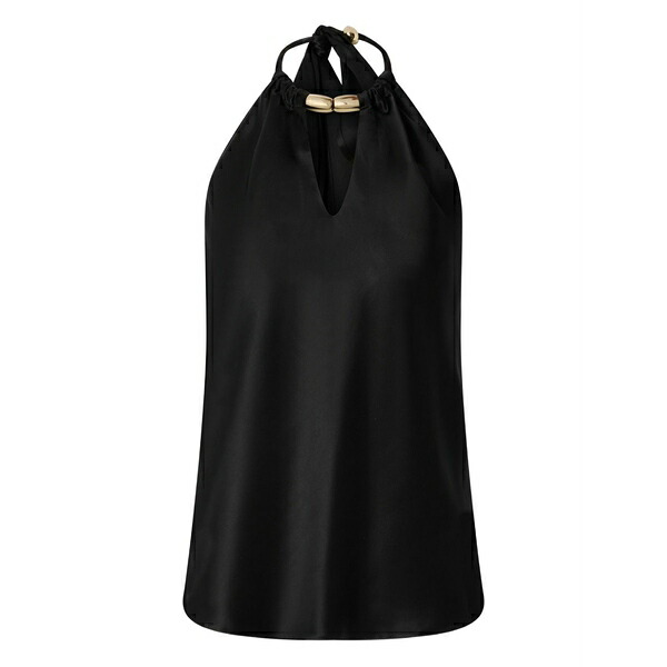 ピンコ レディース プルオーバー トップス Bow-halter neck blouse Black