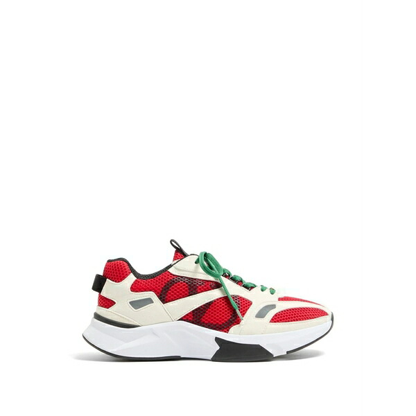 ヴァレンティノ ガラヴァーニ メンズ スニーカー シューズ Demivee sneakers インチ mesh fabric with suede inserts Red