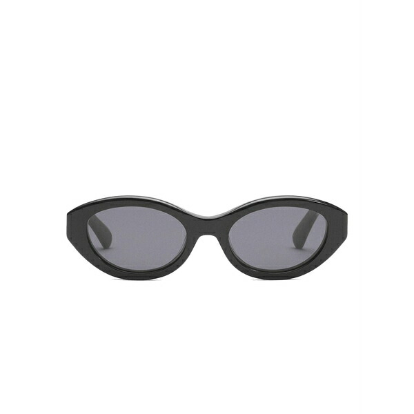 意中の女 メンズ サングラス・アイウェア 添え物 Oval-frame sunglasses Black