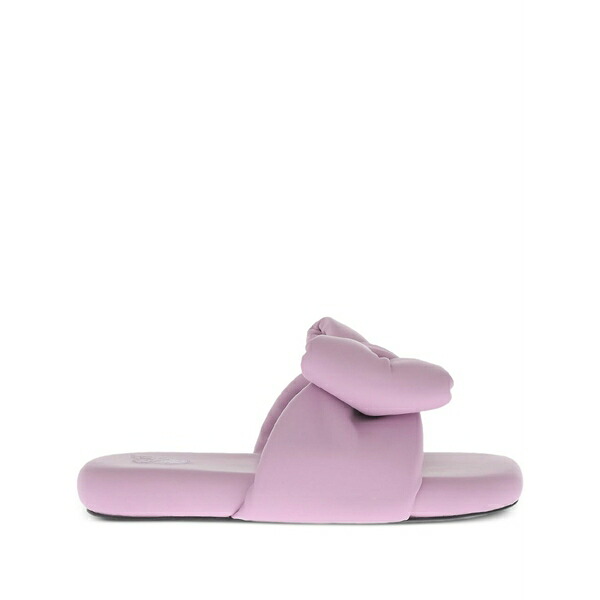 象牙色 レディース サンダル シューズ Bow padded slides Purple