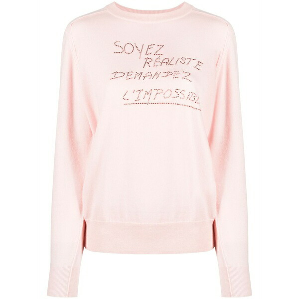 ソニアリキエル レディース 編み物\u0026プルオーバー アウター Rhinestone-embellished jumper Pink