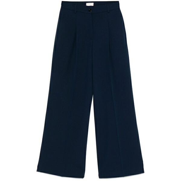 リュージョー レディース 心地よいズボン下 ボトムス Pleated trousers Blue