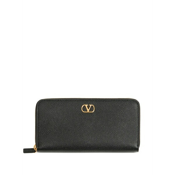 ヴァレンティノ ガラヴァーニ レディース 札入れ 佩び物 Vlogo signature zip wallet インチ grainy calfskin Black