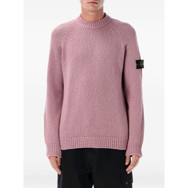 ストーンアイランド メンズ 編み物\u0026ティーシャツ アウター Raglan-sleeve wool sweater Pink